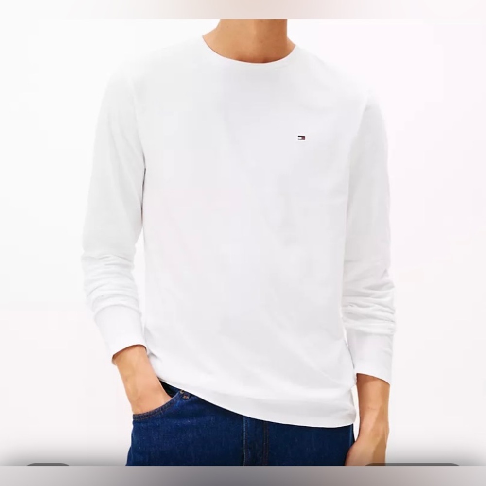 NWT Tommy Hilfiger Men's White Long Sleeve Shirt XXL - Picture 2 of 6